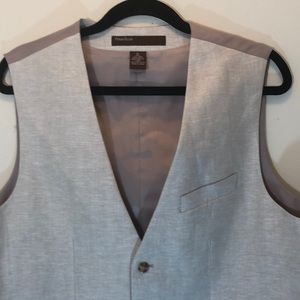 Perry Ellis Tan 4-Button 3-Pocket Fully-Lined Vest